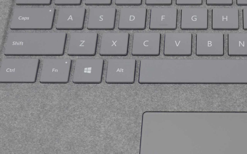 Surface Laptop「プラチナ」のキーボード
